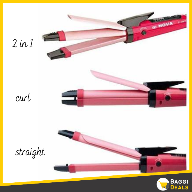 Nova 2-in-1 Hair Straightener & Curler | One Tool for Effortless Straightening and Long-Lasting Curls