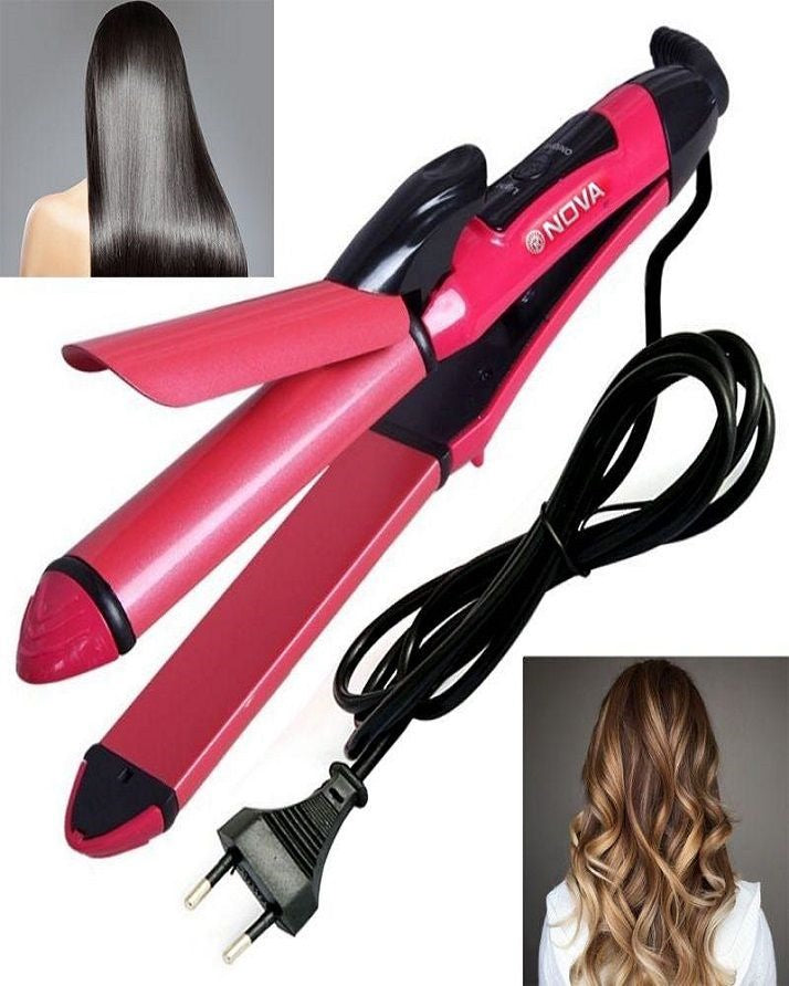 Nova 2-in-1 Hair Straightener & Curler | One Tool for Effortless Straightening and Long-Lasting Curls