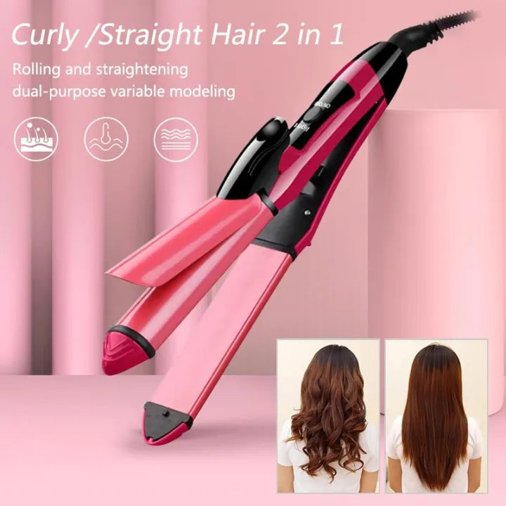 Nova 2-in-1 Hair Straightener & Curler | One Tool for Effortless Straightening and Long-Lasting Curls
